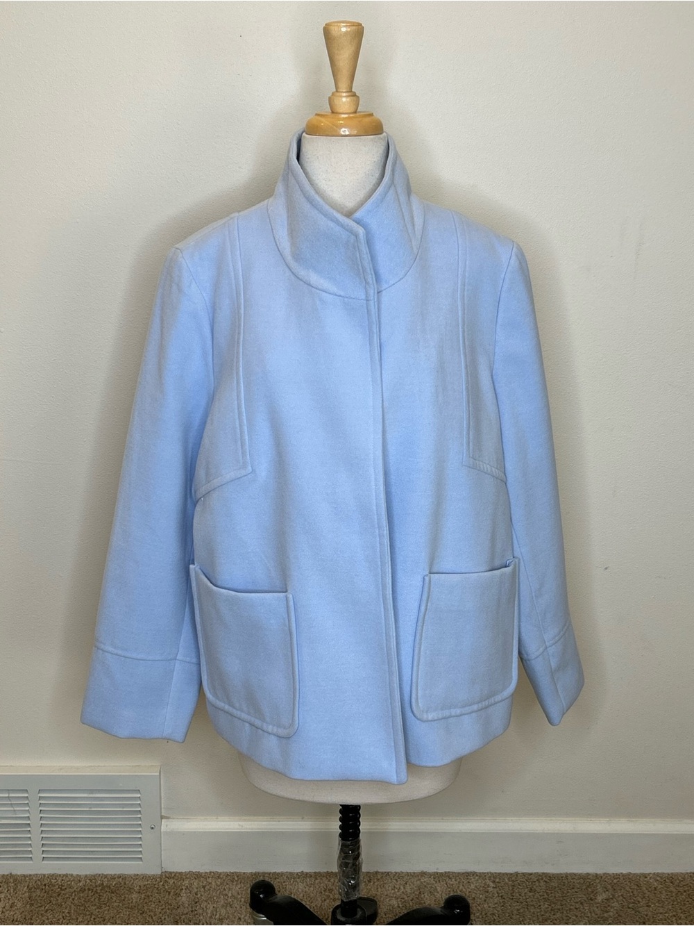 Chico's Blue Diamond Everyday Plush Jacket Size 2 NWT M